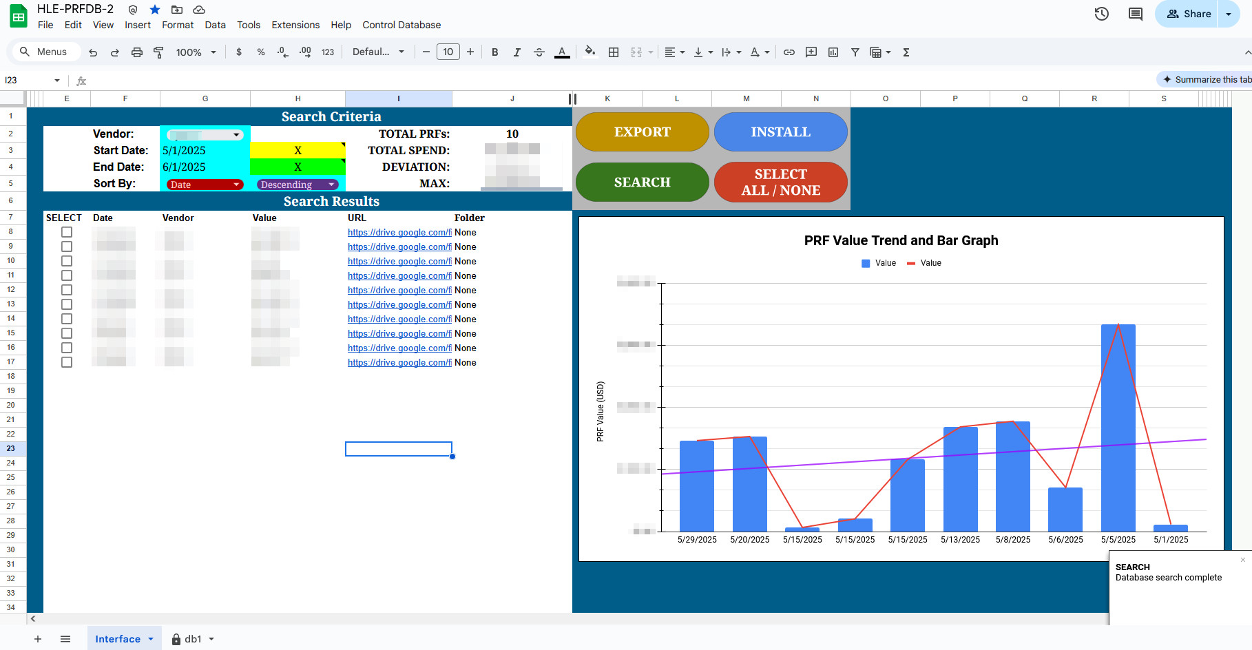 PRFDB2 Invoice Management System