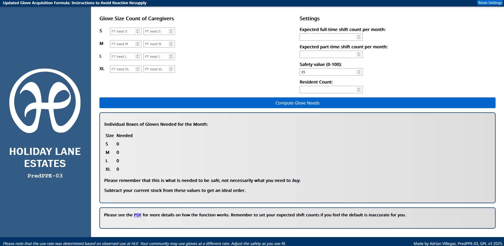 PredPPE Glove Prediction System